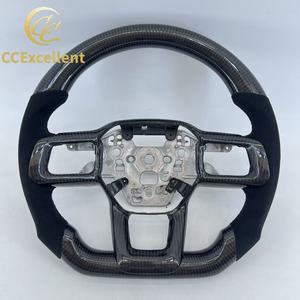 Volant en fibre de carbone personnalisable CCExcellent avec ALCANTARA noir pour <span class=keywords><strong>Ford</strong></span> <span class=keywords><strong>Mustang</strong></span> S650 <span class=keywords><strong>GT</strong></span> 2024 - Product Image 1