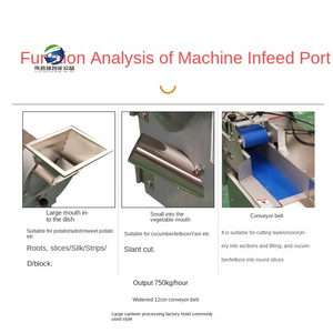 Chất lượng cao thương mại Rau cắt slicing băm nhỏ trái cây chip Chopper cà rốt hành tây khoai tây Slicer salad Dicer máy - Product Image 4