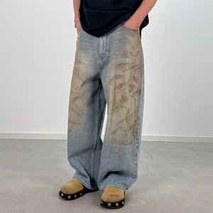 <span class=keywords><strong>Pantaloni</strong></span> Jeans da <span class=keywords><strong>Uomo</strong></span> 100% Cotone Denim <span class=keywords><strong>Produttori</strong></span> <span class=keywords><strong>Pantaloni</strong></span> Baggy Personalizzati - Product Image 1
