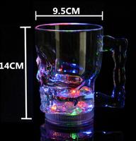 Gobelets lumineux amusants activés par le liquide, multicolores, LED clignotantes, sans BPA, écologiques, pour les fêtes, verres en plastique