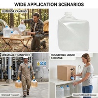 Seau en plastique pliable rectangulaire LDPE Cubitainer 3L 5L 10L 15L 20L pour le stockage de liquides, vin, sauce soja, réactifs médicaux, produits chimiques