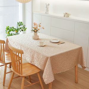 Fábrica al por mayor precio barato Estilo nórdico poliéster Jacquard manteles mantel explosiones redondo Rectangular mantel - Product Image 3