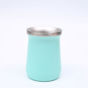 Vaso de Acero Inoxidable para Yerba Mate, Diseño Curvo, Mini, 8oz, Varios Colores Disponibles, Apto para Alimentos - Product Image 1