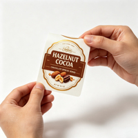 Étiquettes personnalisées pour pâte à tartiner chocolat-noisette-cacao, autocollants dorés pour pots et bouteilles de beurre de noix et emballages alimentaires