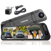 Caméra embarquée AI Carlover avec objectif fisheye 4K WIFI, écran IPS 3 canaux, enregistreur vidéo avant/arrière, vision nocturne, étanche