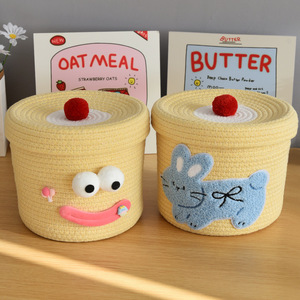 Factory Hot Sale <b>Storage</b> <b>Baskets</b> Woven Cotton Rope <b>Basket</b> Organizing Home Decoration - Product Image 1