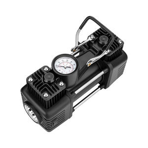 Inflador de neumáticos de doble cilindro Xtuosen, bomba de aire eléctrica de 200W y 12V con manómetro analógico para coche, motocicleta y uso doméstico. - Product Image 1