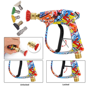 Tuyau de Machine de lavage de voiture à haute pression 1 litre mousse <span class=keywords><strong>Lance</strong></span> 5 couleurs buse pulvérisateur pistolet pour accessoires de voiture nettoyage - Product Image 4