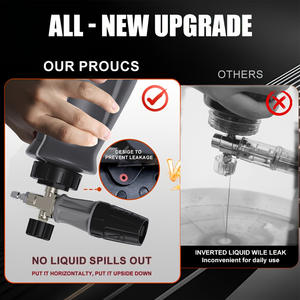 เครื่องฉีดน้ำแรงดันสูงรุ่นใหม่ พร้อมหัวฉีดโฟมใส ปรับระดับได้ ชุดหัวฉีดโฟมแบบสโนว์โฟม พร้อมข้อต่อเร็ว 1/4 นิ้ว - Product Image 3