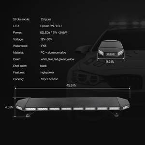 Nueva Barra de Luces LED Ámbar Universal de Emergencia, 12V-24V, Alta Potencia, IP65 Impermeable, 26 Patrones, <span class=keywords><strong>para</strong></span> Grúas y Quitanieves - Product Image 4