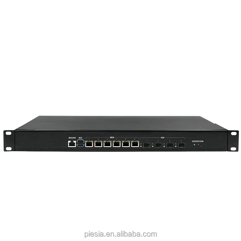 Appareil réseau Piesia 1U 2U Boîtier rack 7e 12e 13e génération H110 H610 Serveur Châssis rack 6LAN Pare-feu industriel Mini PC