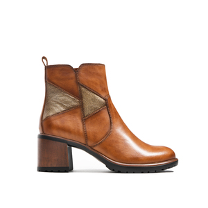 Vendita calda di scarpe da donna in pelle polacca stivaletti con tacco alla caviglia - Product Image 1