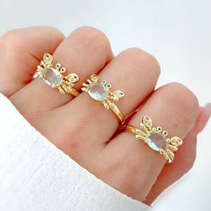 <span class=keywords><strong>Ringa</strong></span> de estrella de mar especial de alta calidad chapada en oro, anillo de estrella de mar de concha Simple ajustable, venta al por mayor, anillos simples - Product Image 5