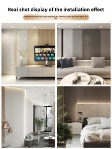 Pannello Decorativo a Onde in Legno Massello Ecologico con Motivo a Griglia Grande Muraglia, per Parete TV e Soffitto - Campione Gratuito Disponibile - Product Image 4