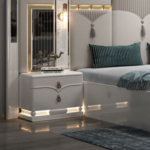 Set <span class=keywords><strong>Completo</strong></span> di Arredamento per Camera da Letto di Lusso Reale King Size, Letto Matrimoniale, Mobile Contenitore, Telaio in Legno con LED, Moderno - Product Image 5