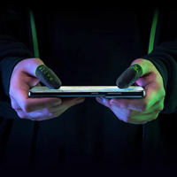 Sarung Jari Gaming - Sarung Jari Anti-Selip untuk Mobile Gaming PUBG (Ringan, Bernapas, Halus) Hitam dan Hijau