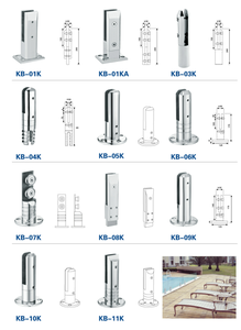Clôture en verre de piscine SUS 304 support de robinet balustrades clôture en verre pour piscine garde-corps en verre moderne sans cadre - Product Image 2