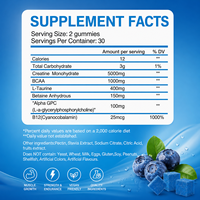 Gummies de créatine monohydrate OEM pour la croissance musculaire, la force, l'énergie, la préparation avant l'entraînement, l'endurance, la performance, la récupération, complément alimentaire pour adultes