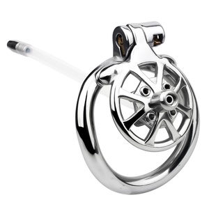 Jaula de Castidad Metálica con Catéter, Dispositivo de Castidad de Acero Inoxidable con Llave, Juguetes Sexuales BDSM, Artículos para Coqueteo en Pareja - Product Image 2