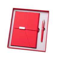 Ensemble cadeau de bureau personnalisable avec carnet en cuir PU et stylo métallique pour cadeaux publicitaires