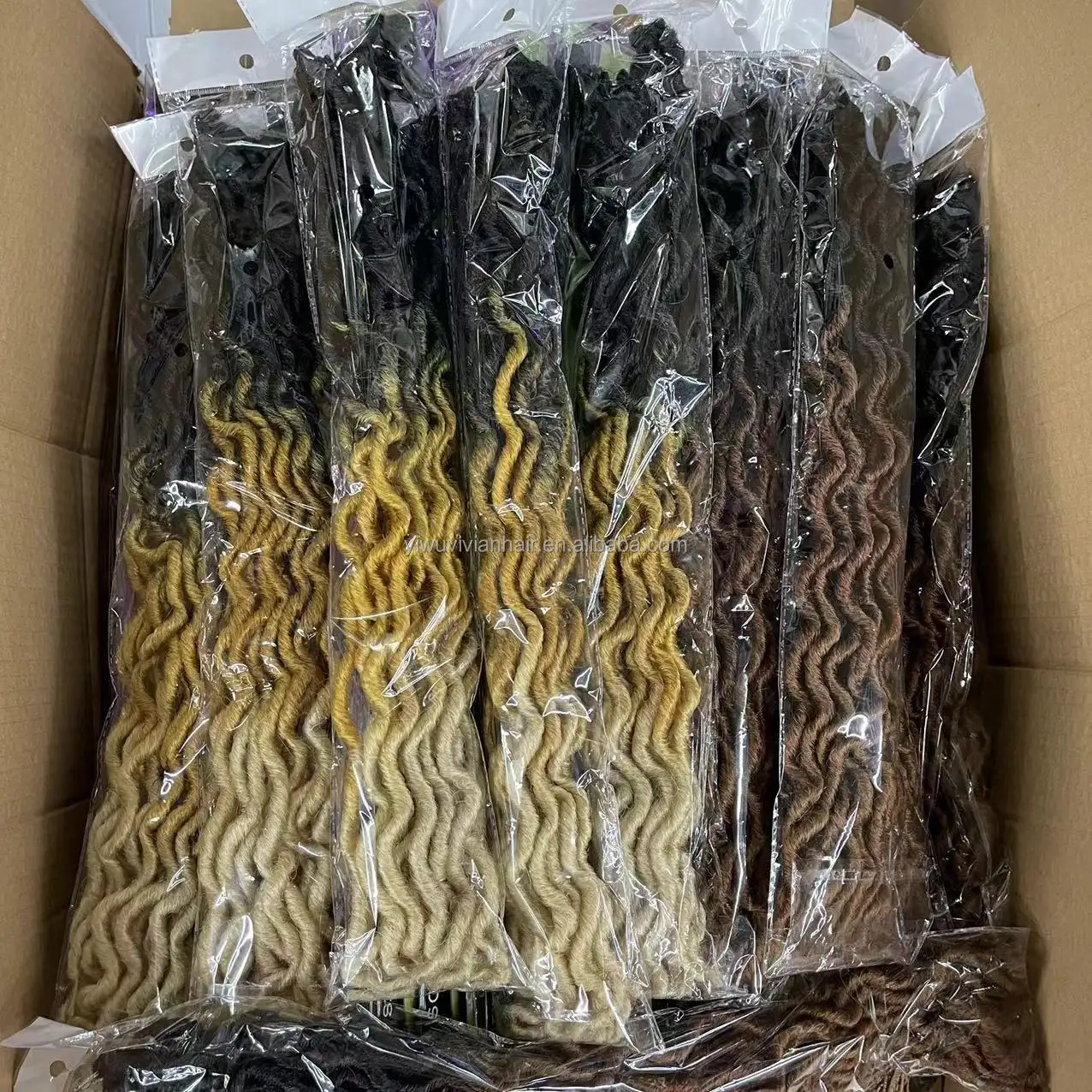 Wholesale 12inch Goddess Gypsy Locs Crochet Hair Curly Faux Locs African Dreadlocs Hair Extensions Synthetic Hair