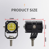 Mini projecteur de moto, lumière rouge 12V, lampe Led Barra, super lumineuse, pour explorateurs de moto, accessoires BWM 4x4, 1/2 pièces