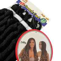 Extensions de cheveux synthétiques bouclés à la française de 22 pouces, ondulations soyeuses, pour tresses africaines, effet ondulé lâche