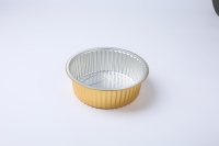 Barquette en aluminium doré de qualité alimentaire HBOLE Y250-3000ml avec couvercle, jetable, pour barbecue, hot pot, emballage à emporter, repas d'affaires