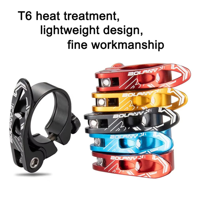Novax Wholesale Aluminum Alloy MTB Bike Seatpost Clamp Ultralight 31.8mm/34.9mm Mountain Cycling Saddle Fixing Support Accessory