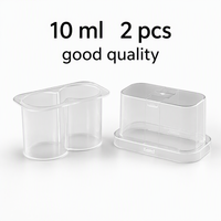 Boîte de rangement transparente pour flacons de 10 ml (2 pièces) – Organisateur et conteneur de protection pour peptides