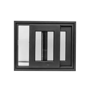 Tür- und fensterhersteller doppelblattschiebefenster aus aluminium mit moskitonetz-modellen intelligentes tür- und fenstersystem aus aluminium
