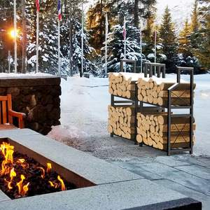 Wholesale Waterproof Rustproof Stable Metal Simple <b>Firewood</b> <b>Rack</b> Indoor and Outdoor Fireplace Storage - Product Image 3