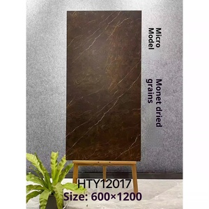 Carreaux de céramique, carreaux de sol rétro 600x1200 de luxe mat foncé, micro-moulés noirs, antidérapants et résistants à - Product Image 5