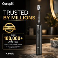 Cabezales de Repuesto para Cepillo de Dientes Sónico Carepik de Aluminio, Cuidado Sensible, Cerdas Suaves, Estuche de Viaje, Sanitizador UV, Blanqueamiento