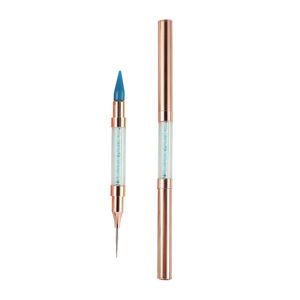 新しいダブルヘッドネイルアートスポットクレヨンワックス銅ヘッドアクリル自己完結型スティッキーネイルアートポイントドリルペン - Product Image 4