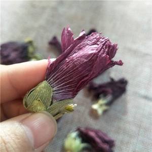 ดอกฮอลลี่ฮ็อคสีม่วงแดงแห้งธรรมชาติ 100% สำหรับชงชา - Product Image 4
