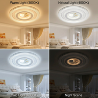 Plafonnier Zhongshan unique avec design à double cercle décalé et élégant accent de feuille latérale pour une décoration intérieure moderne et minimaliste