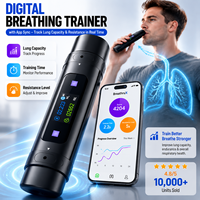 Entraîneur respiratoire intelligent avec application et écran numérique : Exercice pulmonaire à double canal pour l'entraînement de la résistance à l'inhalation et à l'expiration