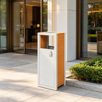 Seau de rangement en acier galvanisé sur mesure 48L, écologique, pour le recyclage, extérieur, commercial, pour parcs publics, centres commerciaux et rues