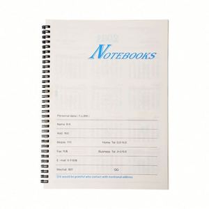 Cuaderno Escolar Estilo Ejecutivo, 200 Páginas, Impresión Serigráfica, Encuadernación en Espiral, Cubierta Transparente de PP, A4 - Product Image 1
