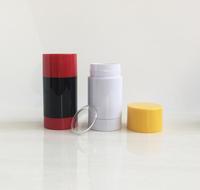Contenant vide pour déodorant en stick rond, à remplissage par le bas, blanc et noir, 50ml 75ml 30g 50g 75g 1oz 2.5oz, avec mécanisme rotatif
