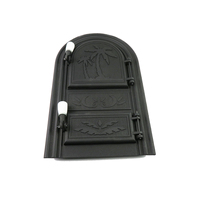 Poêle à bois en fonte avec porte et serrure, usage commercial, isolation thermique, facile à nettoyer