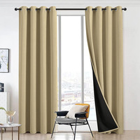 Rideaux occultants de style européen moderne de luxe, 100% polyester, isolés pour salon, hôtel et bureau (toutes saisons)