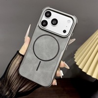 Étui de protection magnétique en cuir PU pour iPhone 18 Pro, 17, 16, 15, 14, 13, 12 Pro Max