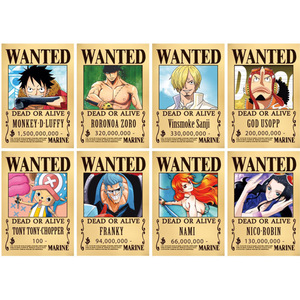 Lot de 8 affiches de recherche d'anime de haute qualité dans un sac OPP - Product Image 3