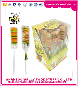 Sucettes gélifiées en forme de <span class=keywords><strong>hamburger</strong></span>, bonbons moelleux multicouches <span class=keywords><strong>halal</strong></span>, emballés individuellement, en boîte de présentation - Product Image 3