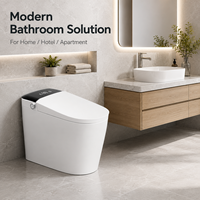 WC intelligent monobloc de luxe avec réservoir intégré, chasse d'eau automatique, siège chauffant, séchoir à air chaud, tension personnalisable, siphon en P