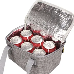 Custom Design Six Pack Cooler Bag Waterproof Thermal Insulation Fabric with Letter Pattern