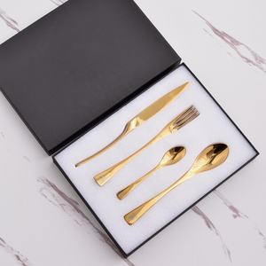 Juego de cubiertos de lujo estilo occidental personalizado al por mayor, juego de cubiertos de acero inoxidable 304, juego de 4 piezas - Product Image 3