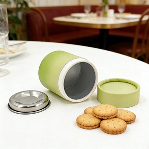 Caja de Cilindro de Papel Biodegradable Directo de Fábrica, Envase de Papel de Grado Alimenticio para Té, Café, Matcha y Frutos Secos - Product Image 2